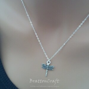 Silver Dragonfly Necklace - Dragonfly Necklace - Dragonfly Jewelry - Bug Jewelry - Insect Jewelry - Summer Necklace