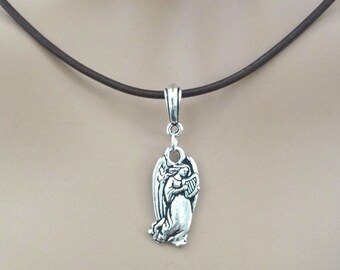 Angel Necklace - Silver Angel Necklace - Christian Necklace - Christmas Jewelry - Holiday Jewelry - Religious Jewelry - Memorial Necklace