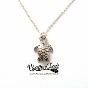 Silver Sea Turtle Necklace - Sea Turtle Necklace - Sea Turtle Jewelry - Summer Necklace - Beach Necklace - Beach Jewelry