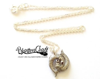 Silver Pisces Necklace: USA Pewter Zodiac Jewelry