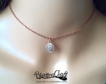 Copper Celtic Knot Circle Choker - Celtic Knot Circle Choker - Copper Celtic Choker - Irish Choker - Scottish Choker