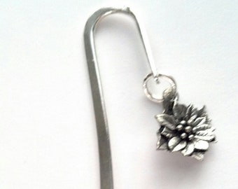 Mini Poinsettia Bookmark - Marcador de vacaciones - Marcador de Navidad - Relleno de medias - Marcador de flores