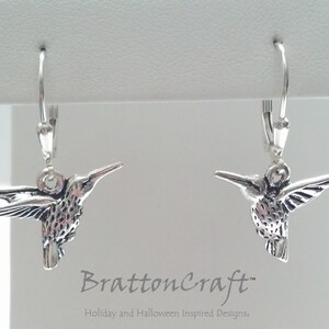 Silver Hummingbird Earrings Hummingbird Earrings Bird Earrings ...