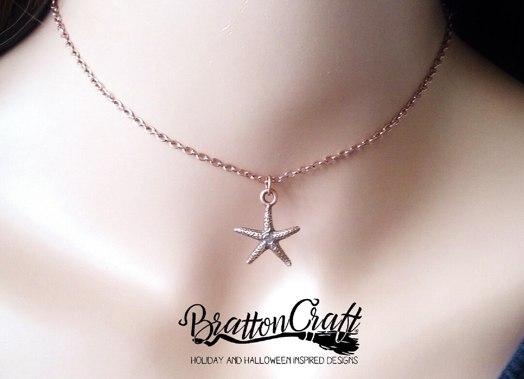 Starfish silver choker