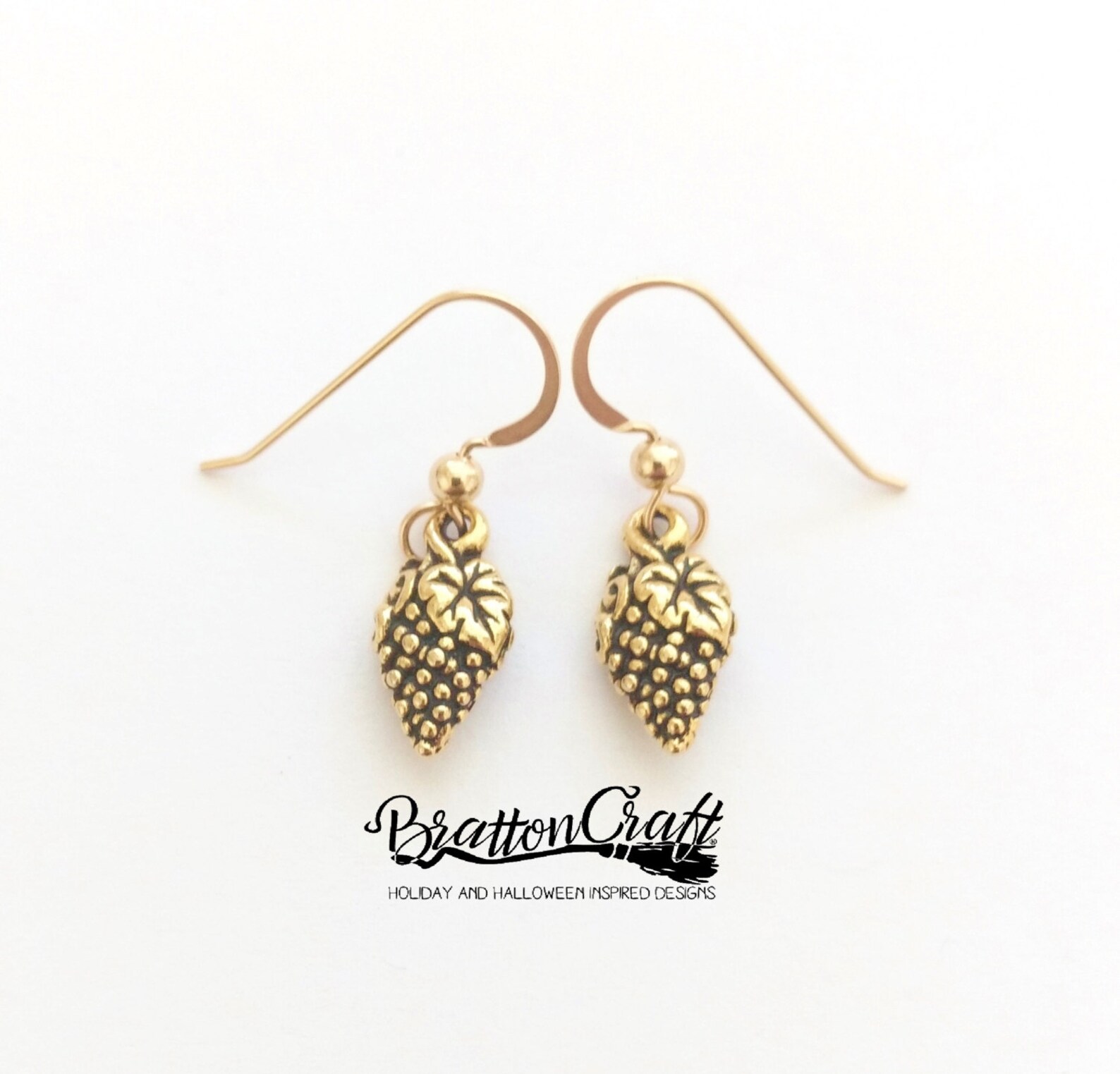 Gold Grape Earrings Gold Bunch of Grapes Earrings Grapes Etsy Canada