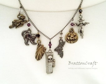 Custom Halloween Charm Necklace