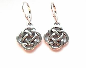 Silver Celtic Knot Earrings - Celtic Earrings - Irish Earrings - Scottish Earrings - Silver Celtic Jewelry