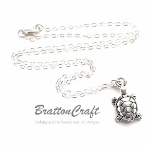Silver Land Turtle Necklace - Silver Turtle Necklace - Turtle Jewelry - Tortoise Necklace - Reptile Necklace - Turtle Jewelry