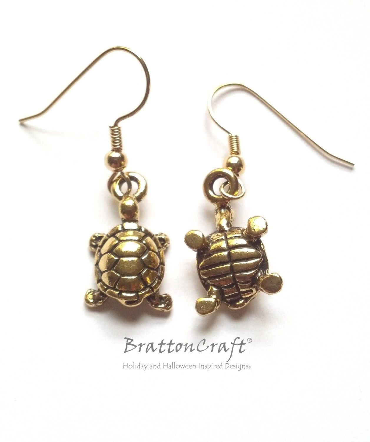 Gold Turtle Earrings Land Turtle Earrings Gold Turtle Etsy Canada