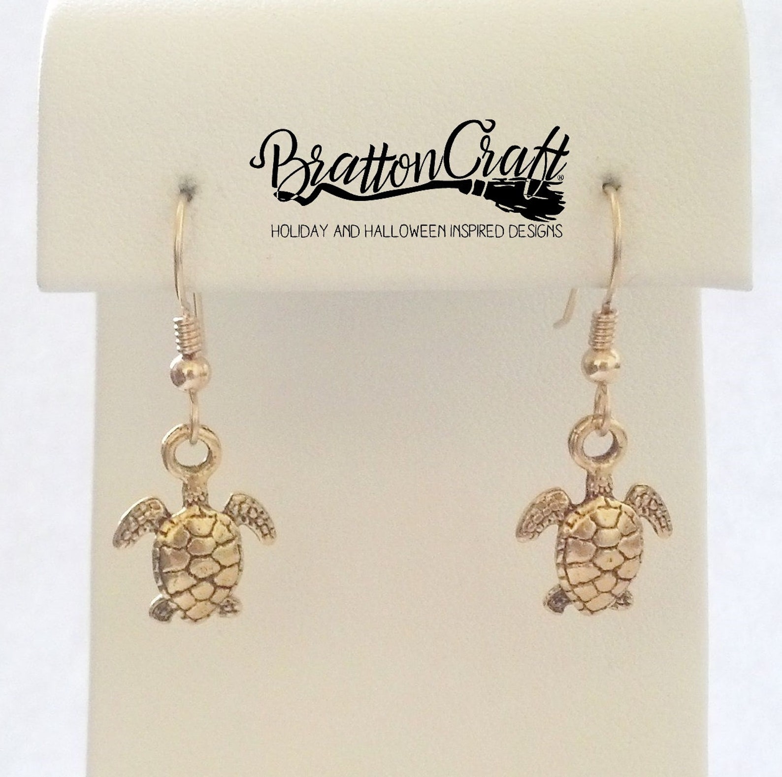 Gold Sea Turtle Earrings Sea Turtle Earrings Sea Turtle Etsy