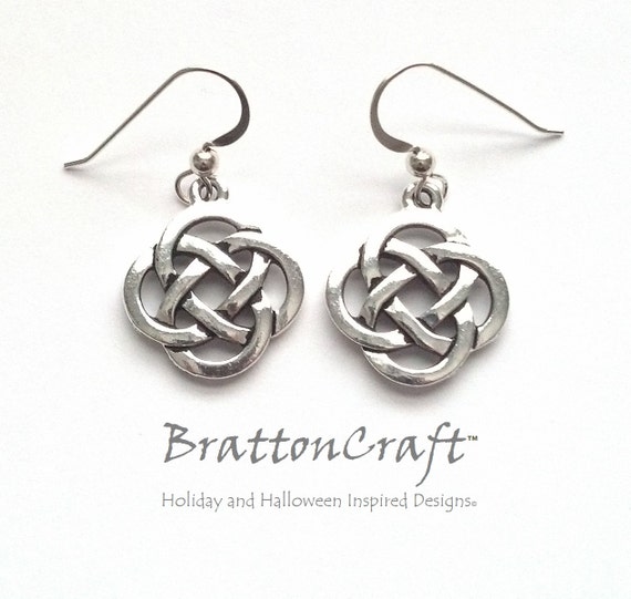 Silver Celtic Knot Earrings Celtic 