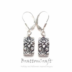 Silver Lotus Flower Earrings - Lotus Earrings - Spiritual Earrings - Yoga Earrings - Serenity Earrings - Lotus Jewelry