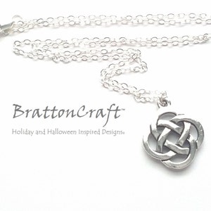 Silver Celtic Knot Necklace - Celtic Necklace - Irish Necklace - Scottish Necklace - Silver Celtic Jewelry