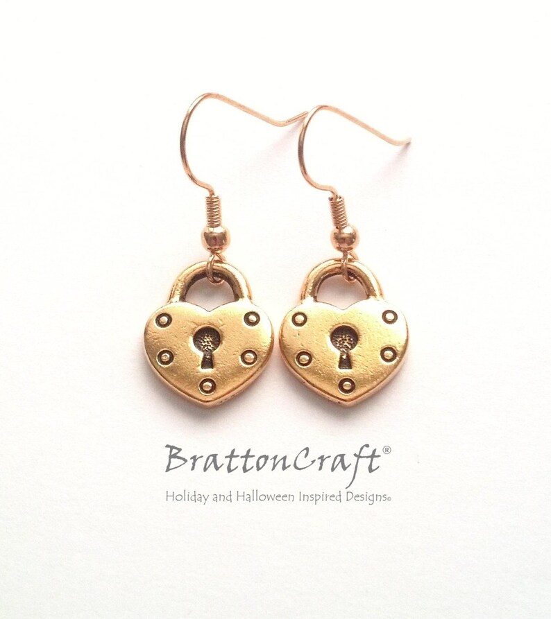 Heart lock earrings Clearance