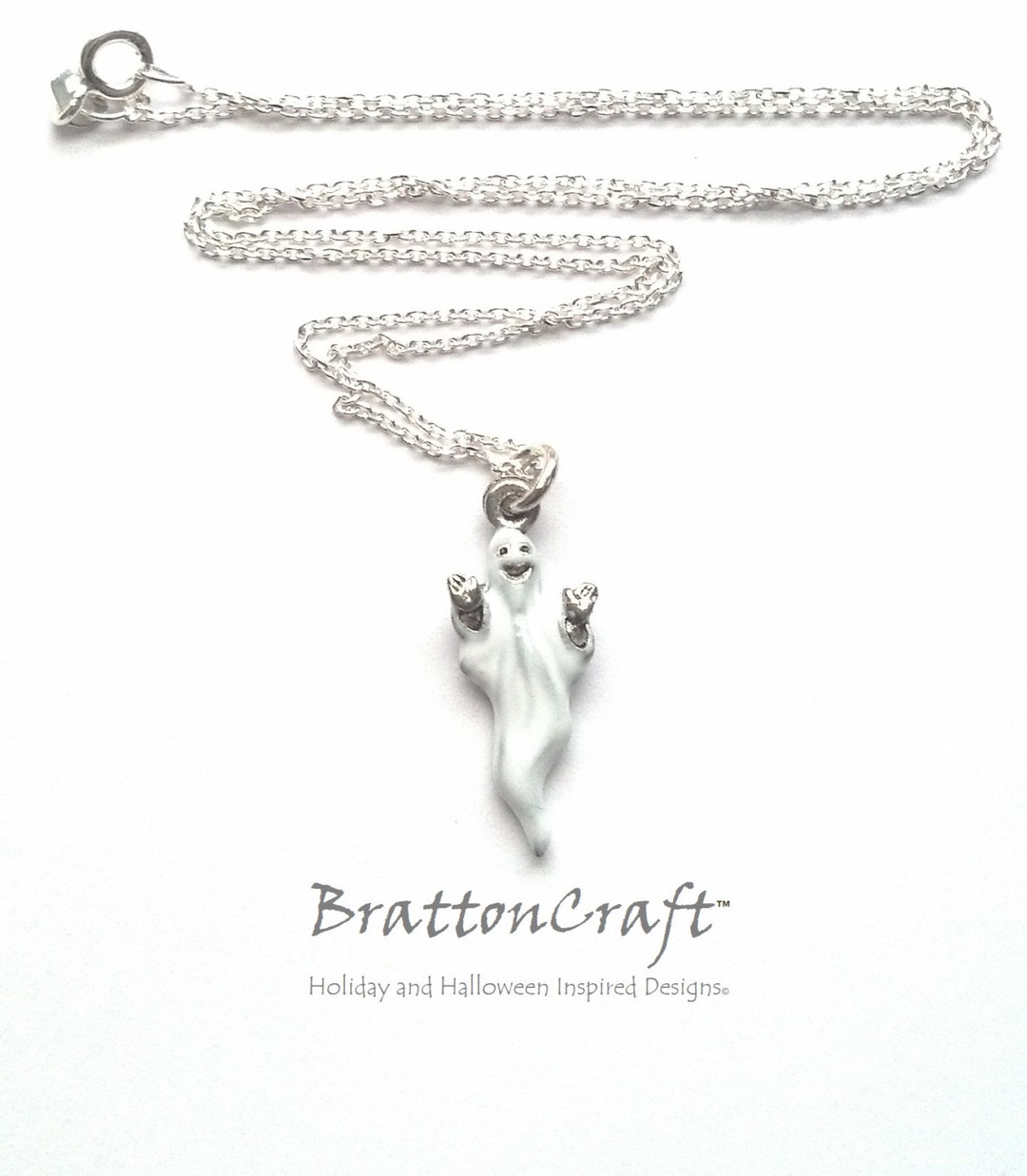 EENSYWEENSY Horror Ghost Mask Necklace - Stainless Steel Pendant, Halloween Gothic Jewelry Gift - View #5