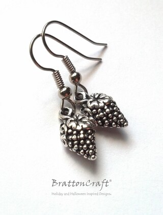 DAYLINLOVE Orecchini A Bottone Uva In Argento Sterling 925, Gioiello A Forma Di Grappolo Viola, Regalo Per Donne E Amanti Della Frutta