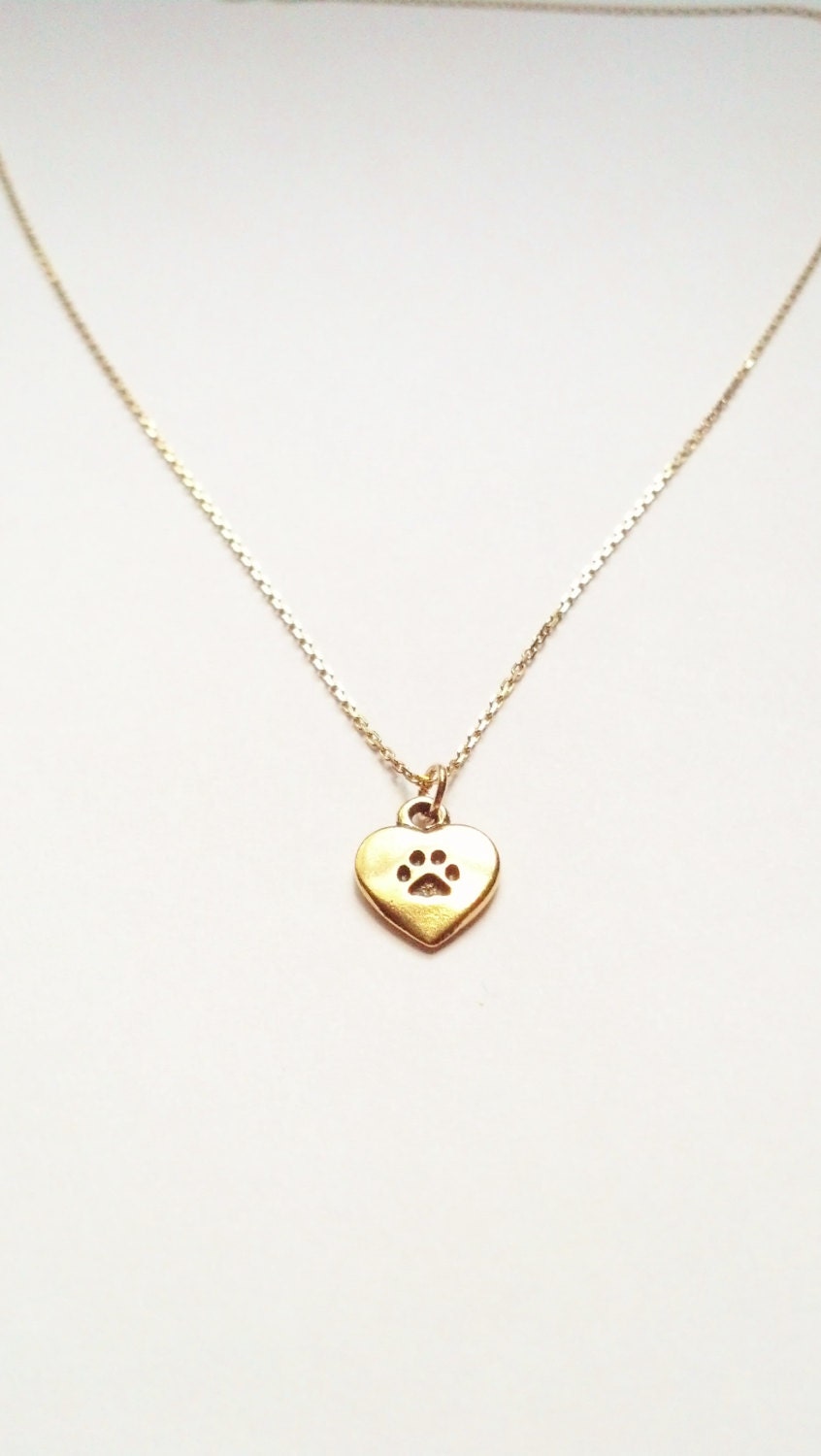 Collana Zampa Di Cane In Argento Sterling 925 Con Ciondolo Cuore "Always In My Heart" - KINGWHYTE, Regalo Per Amanti Cani