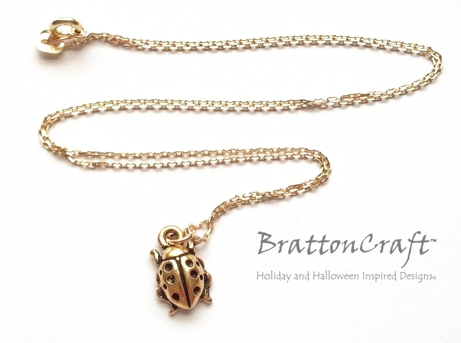 Gold Ladybug Necklace Ladybug Necklace Ladybug Jewelry Etsy