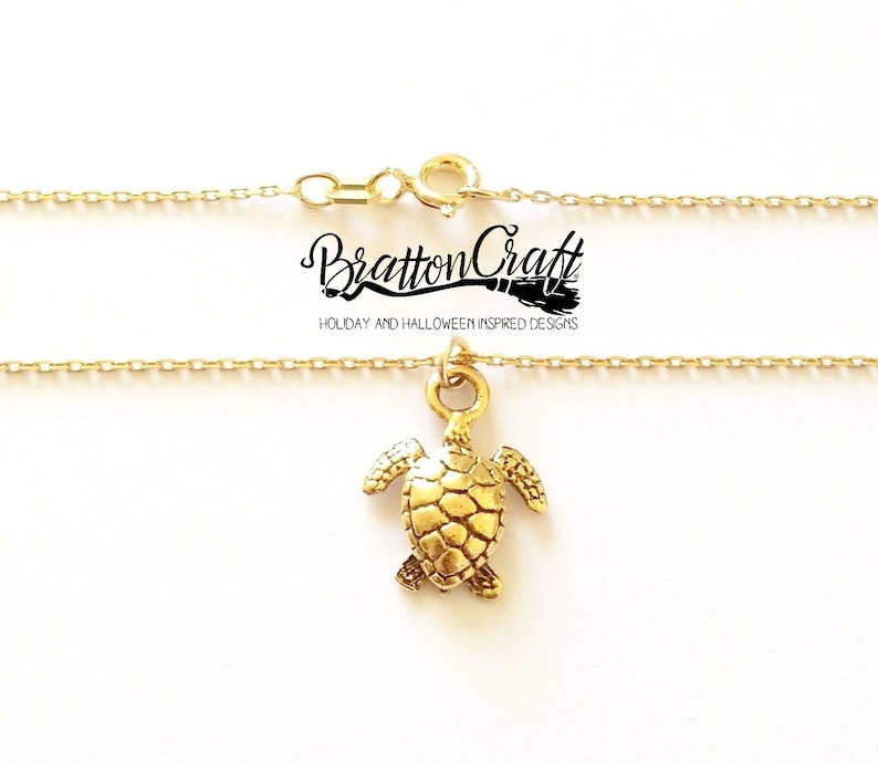 Beach Jewelry Sea Turtle Necklace Summer Necklace Gold Sea Turtle Necklace Sea Turtle Jewelry Beach Necklace