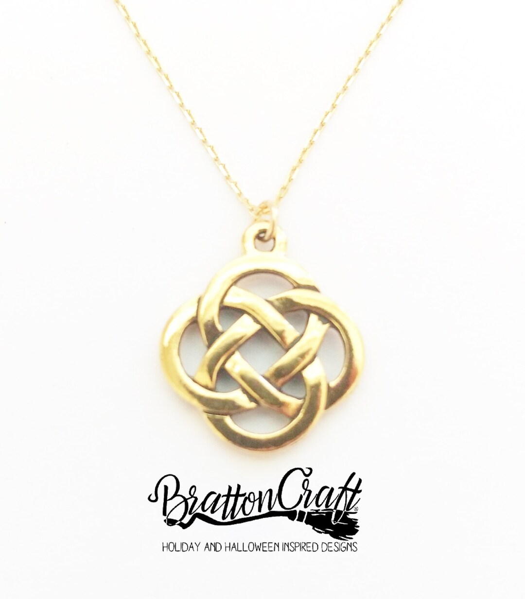 Gold Celtic Knot Necklace Celtic Necklace Irish Necklace Scottish