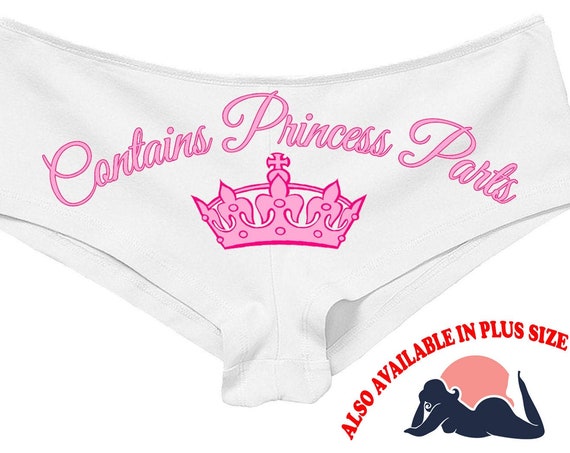 CONTAINS PRINCESS PARTS boyshort panties sexy funny for daddys little kitten baby girl ddlg cglg cute fun flirty underwear panty game gift