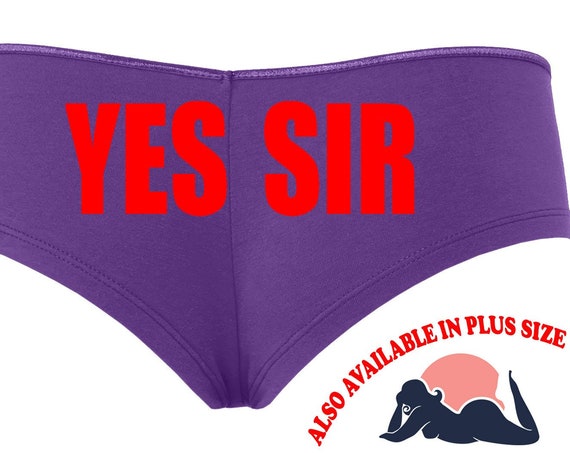 YES SIR BDSM ddlg cgl owned master slave boy short panty Panties boyshort color choices sexy funny rude collar collared neko Kitten daddy
