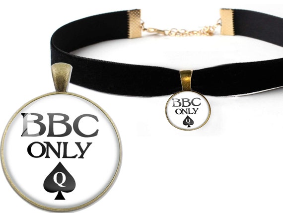 BBC ONLY CHOKER sexy necklace Queen of Spades collar lover Slut for big black cock ddlg cglg bdsm hotwife shared vixen hot wife owned cuck