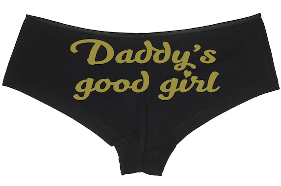DADDY'S GOOD GIRL Owned Slave Boy Short Panty Panties Boyshort Color  Choices Sexy Rude Collar Collared Neko Play Kitten Ddlg Bdsm Cgl 
