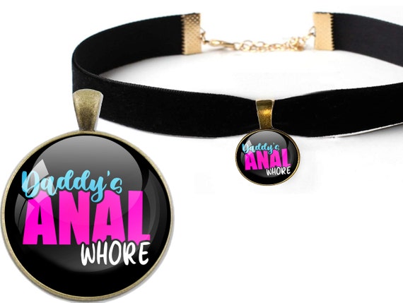 DADDYS ANAL WHORE In Training sexy choker necklace for little princess baby girl slut collar ddlg cglg bdsm flirty fun hotwife shared sub