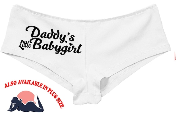 DADDYS Little BABY GIRL owned slave boy short underwear for daddy's princess cute bdsm collared play kitten Cgl ddlg clothing babygirl White