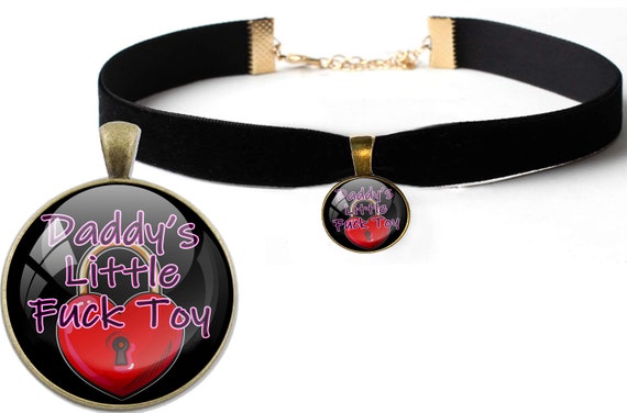 DADDYS FUCK TOY owned by Daddy sexy choker necklace for little princess baby girl slut collar necklace ddlg cglg bdsm flirty fun hotwife