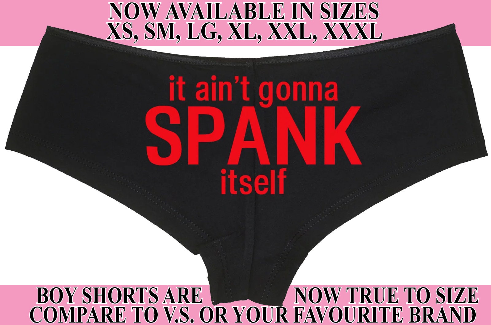  HAS IT AINT GONNA Spank Itself Fun Womens Funny Underwear  Hipster Panty (Pink, m) : Clothing, Shoes & Jewelry