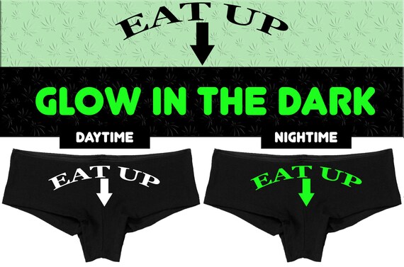 Glow in the Dark All you can EAT UP hen party bachelorette boy short panty panties boyshort sexy party rude oral sex flirty slutty undies