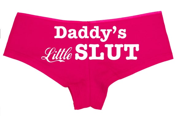 DDLG Daddys Slut Little Submissive Pink Boyshort Panties Sexy Underwear