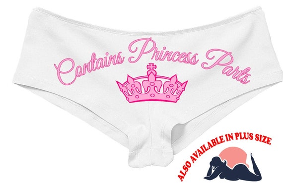 CONTAINS PRINCESS PARTS boyshort panties sexy funny for daddys little kitten baby girl ddlg cglg cute fun flirty underwear panty game gift