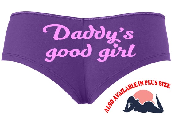 DADDY'S GOOD GIRL owned slave cute purple boy short panties sexy rude collar collared play kitten ddlg clothing bdsm cglg submissive slut