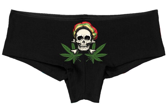 RASTA PIRATE 4:20 Four-Twenty 420 dope marijuana leaf pot boy short panty PANTIES new boyshort choices sexy funny ass tray roll your weed