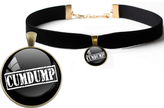 Black and white CUMDUMP sexy CUM DUMP Stamp choker necklace for daddys little princess Cum slut collar ddlg cglg bdsm hotwife vixen cumslut