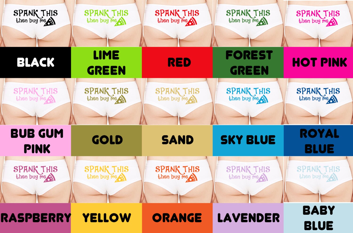 SPANK THIS Ass Then Buy Me PIZZA Boy Short Panty Panties - Etsy Sweden