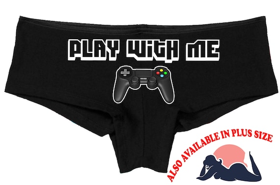 PLAY WITH ME nerdy video game panties boy short panty boyshort sexy funny gamer girl nerd underwear hot chick flirty controller rpg ddlg cgl