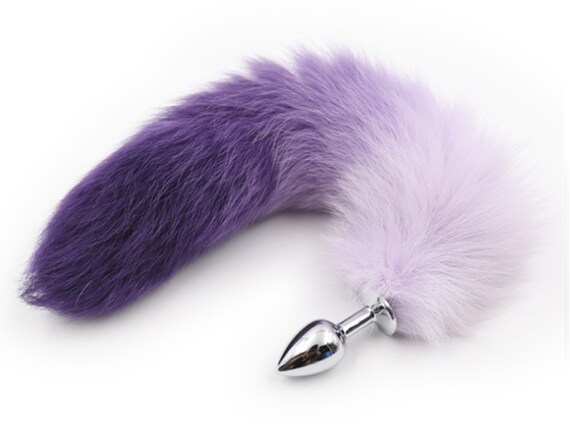 Purple Gradient Tail Anal PLUG toy Cat Fox Petplay pet play sexy ass dildo cglg shared Slut Princess Cosplay Dress Up Costume s m l 3 pack
