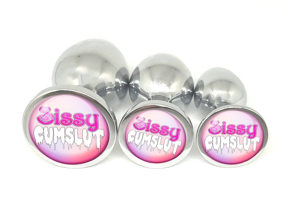 Sissy Cumslut Butt Plug — Femboy Metal Butt Plug — Choose Your Size or Set of 3 Anal Plugs