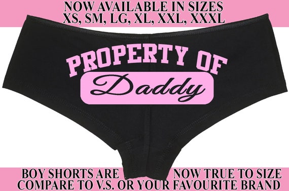 PROPERTY OF DADDY owned slave boy short panty Panties boyshort color choices sexy rude collar collared neko pet play Kitten cgl ddlg bdsm