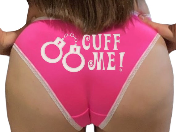 CUFF ME  Pink Bikini Panty Panties sexy rough play bad girl collared neko pet play Kitten cgl ddlg plus size Kitten FuckToy Slut spank me