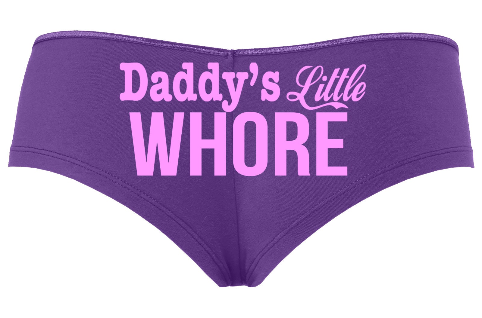 DADDYS LITTLE WHORE Owned Slave Purple Boy Short Panties Color Options