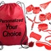 Beginners Bondage Kit and Personalized Storage Bag - Daddy Master DDLG BDSM CGLG Submissive Dominant Rope Cuffs Leash Whip Nipple Clamps