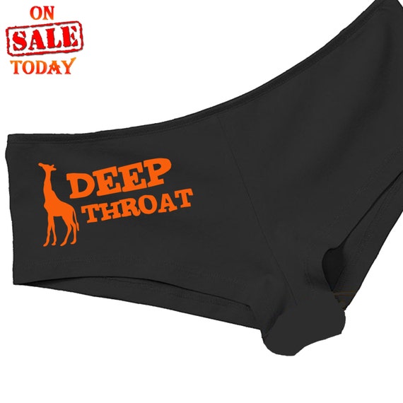 DEEP THROAT boy short panty panties underwear funny sexy rude with giraffe funny crude naughty nickers oral sex knaughty knickers mature