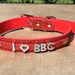 I LOVE BBC I Heart Big Black Cock rhinestone choker Sparkly Red Hot leather collar Queen of Spades hotwife shared owned Vixen Cuckold Cuck
