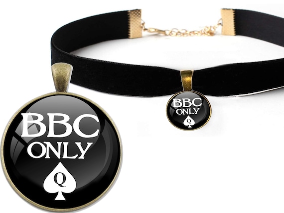 BBC ONLY CHOKER 2 sexy necklace Queen of Spades collar lover Slut for big black cock ddlg cglg bdsm hotwife shared vixen hot wife owned cuck