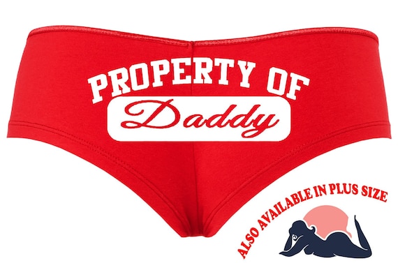 PROPERTY OF DADDY owned slave Red boy short panty Panties color choices sexy rude collar collared neko pet play Kitten cgl ddlg bdsm